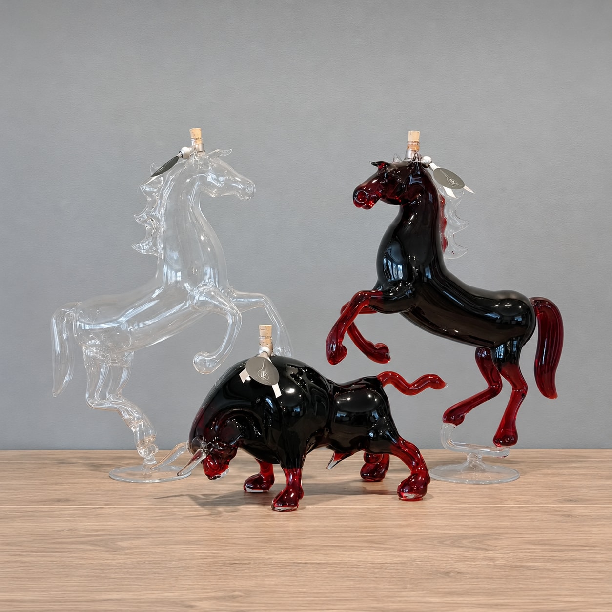 Horse & bull bottles