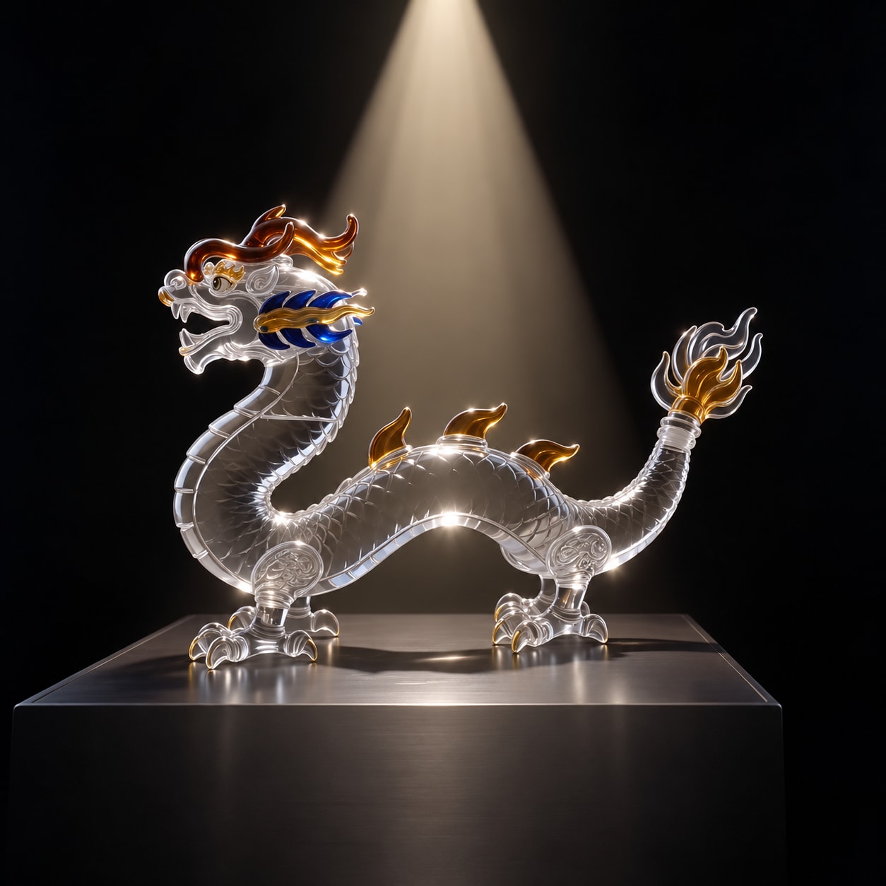 Dragon sculptural bottle