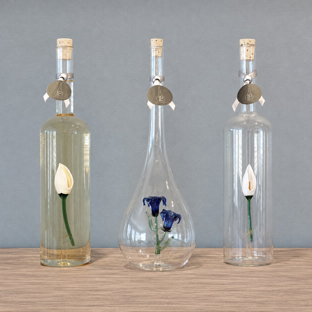Floral spirits bottles